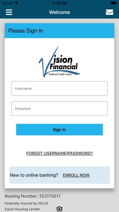 Vision Financial FCU Screenshot