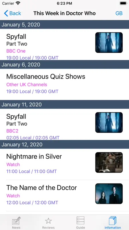 NITAS - Doctor Who News Matrix screenshot 5 of 6