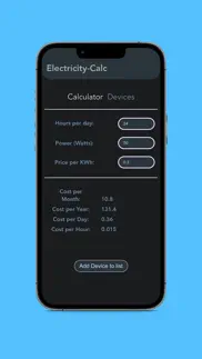 electricity-cost calculator iphone screenshot 3