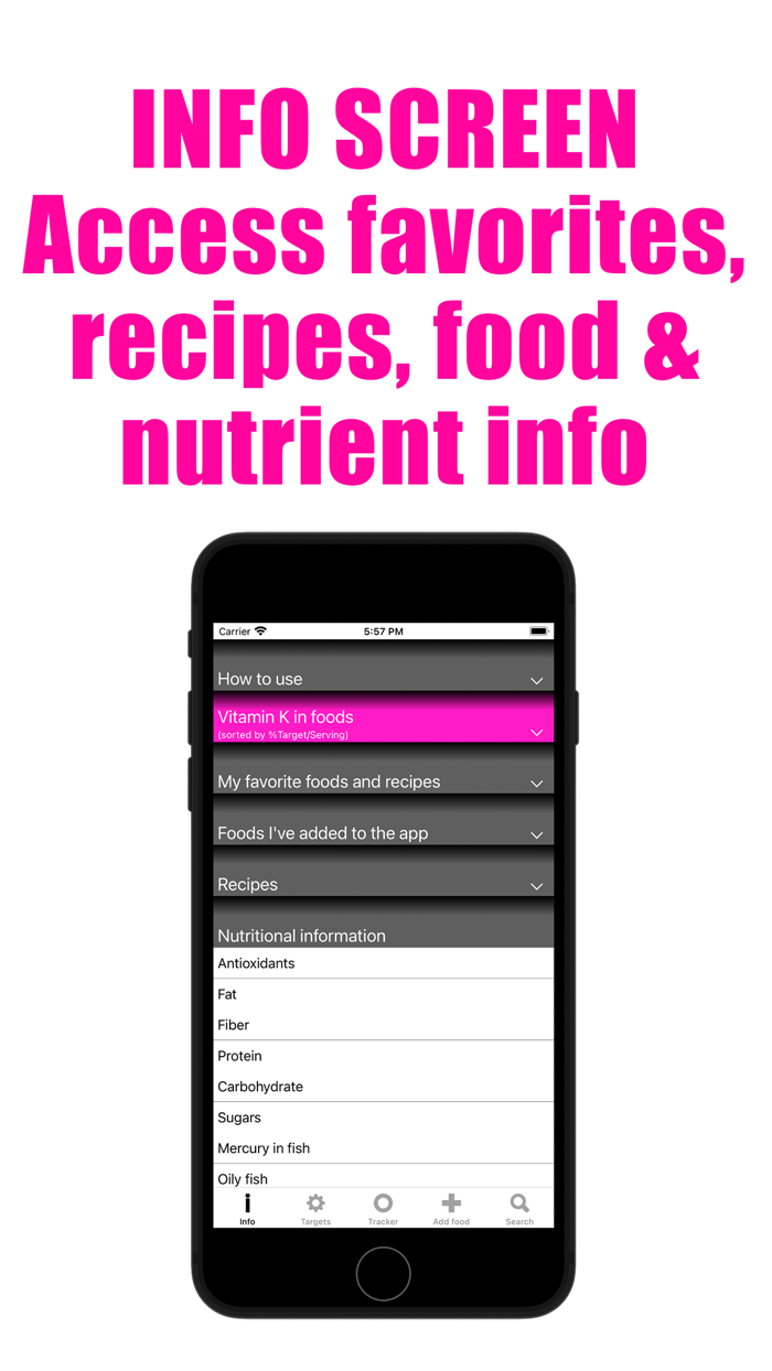 Vitamin K Counter and Tracker