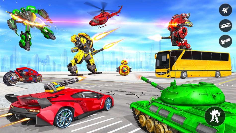 #3. Flying Bus Robot Car Games (iOS) 由: Numan Javed