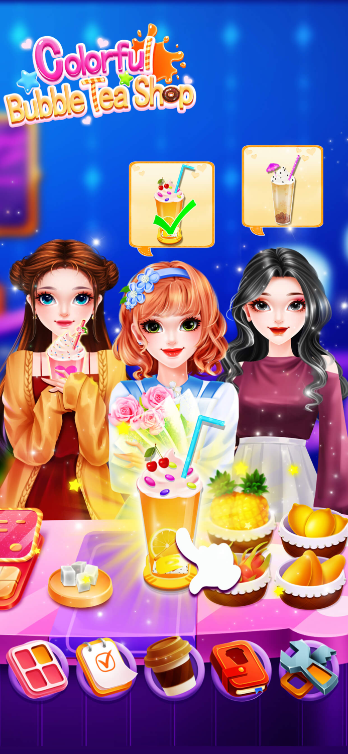 Colorful Bubble Tea Shop