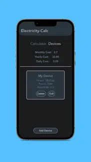 electricity-cost calculator iphone screenshot 2