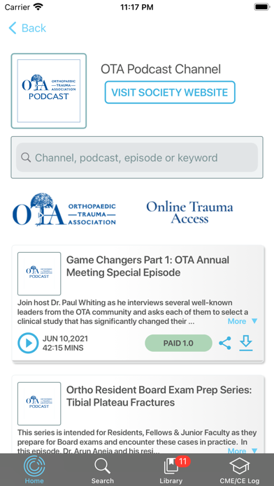 ConveyMED Podcast App Screenshot