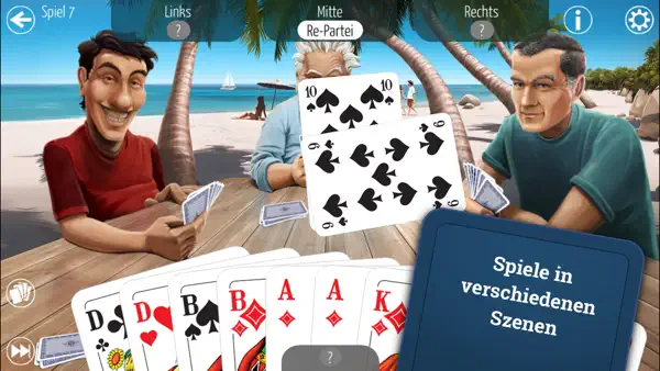 Doppelkopf LITE iPhone Spiel Screenshot 5 – Spiele