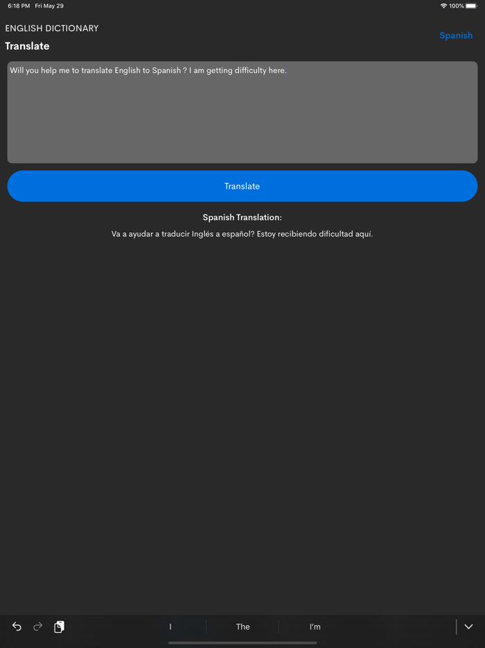 English Dictionary Translator