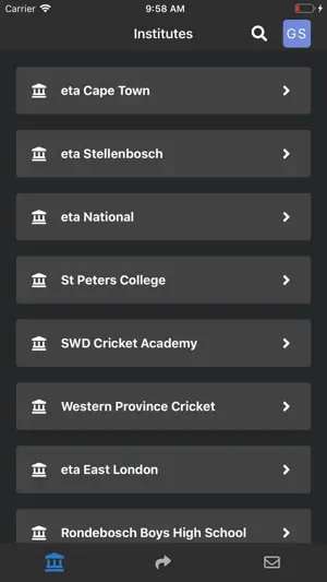 National Performance Register screenshot 1