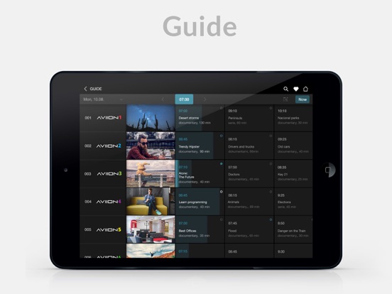 AVIION TV iPad screenshot