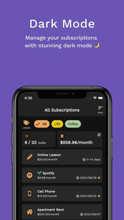 Kotekan: Track subscriptions screenshot-7