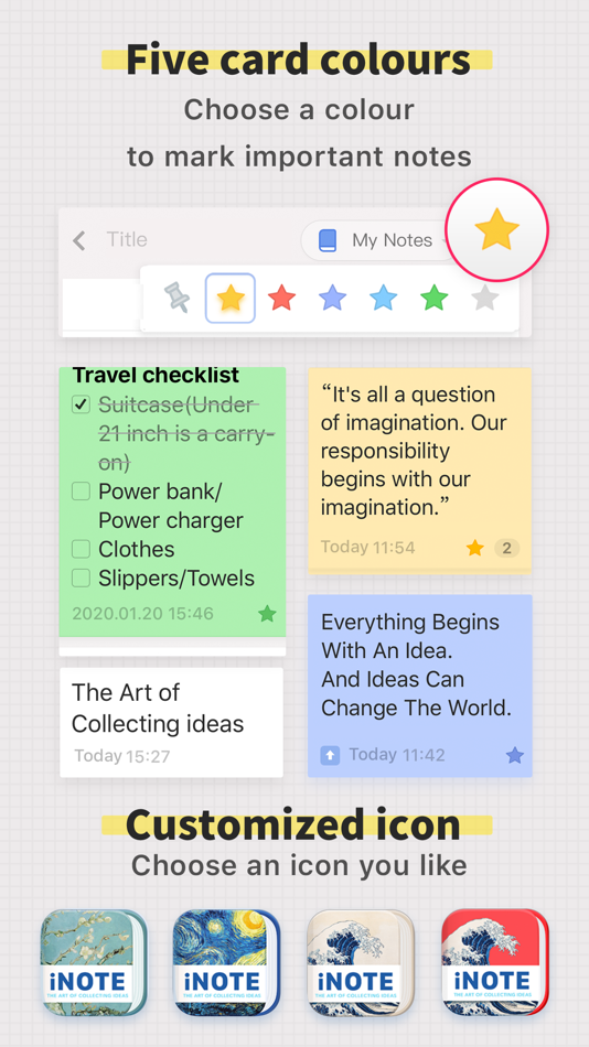 #7. iNote - ideas Note & Notebook (iOS) 由: iDaily Corp.