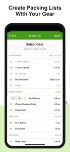 PackLight for Backpacking screenshot #2 for iPhone