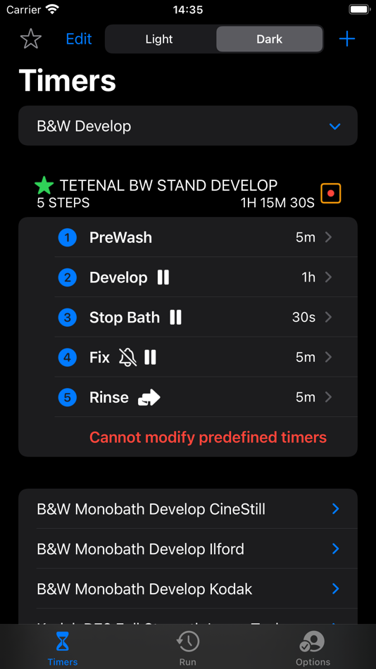 #1. Film Process Timer (iOS) 由: Andrzej Zawadzki