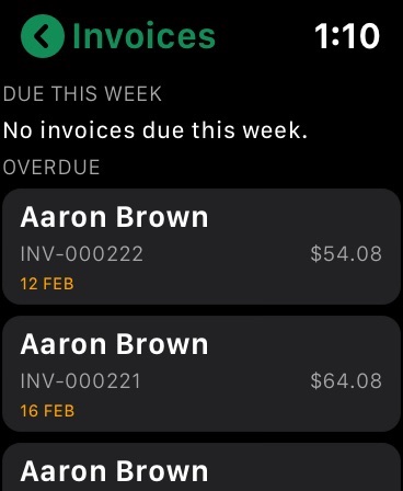 Apple Watch screenshot