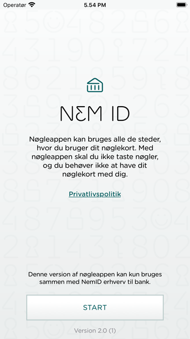 Screenshot #1 pour NemID nøgleapp erhv. til bank
