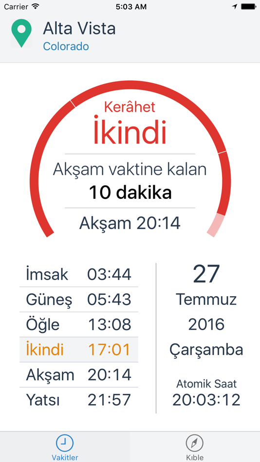 #2. NamazVakti (iOS) 由: Eyup Kardas