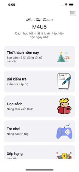 Game screenshot M4U5 - Học Toán lớp 5 năm 2023 mod apk
