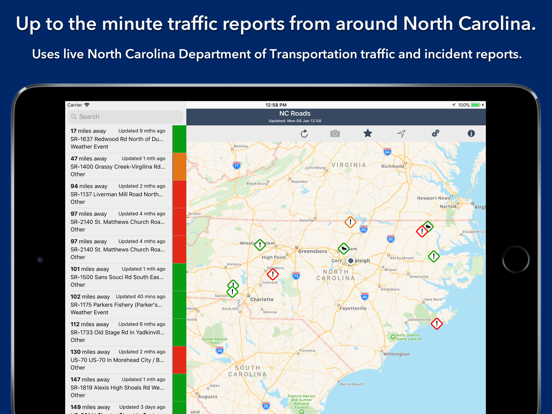 Screenshot #4 pour North Carolina Roads Traffic