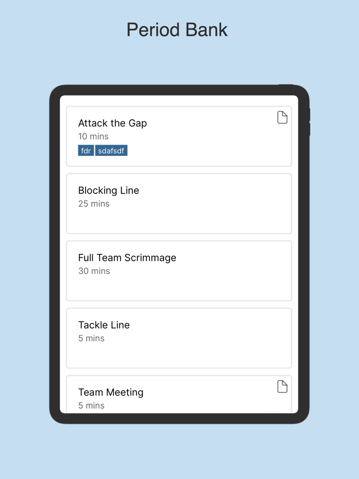 Sports Practice Plan