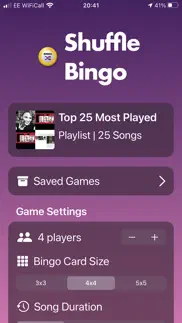 shuffle music bingo - game iphone screenshot 1