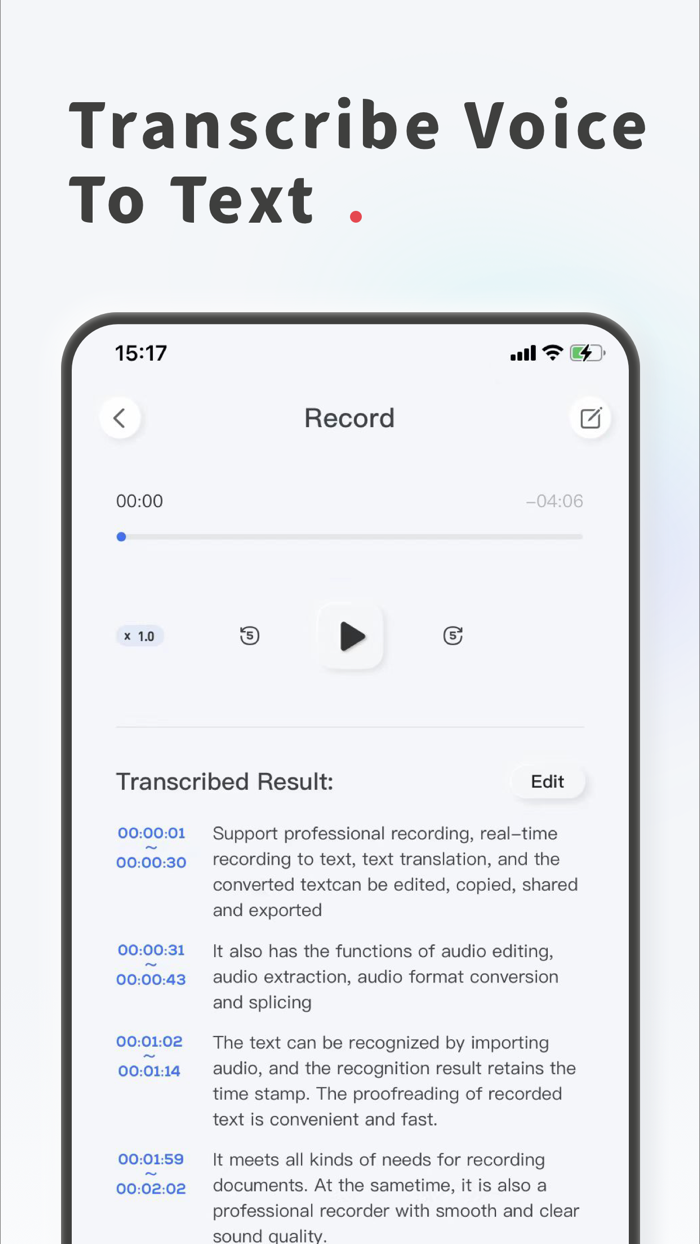 Transcribe Auido To Text