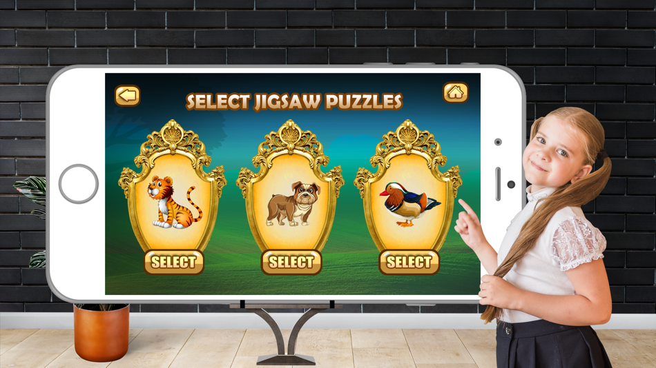 #1. Kids Animal Jigsaw Puzzles (iOS) By: Ramesh P