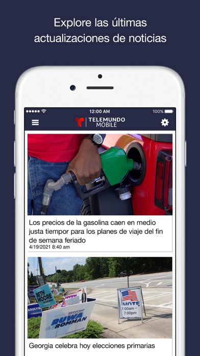 Telemundo Mobile WALA-SP Screenshot