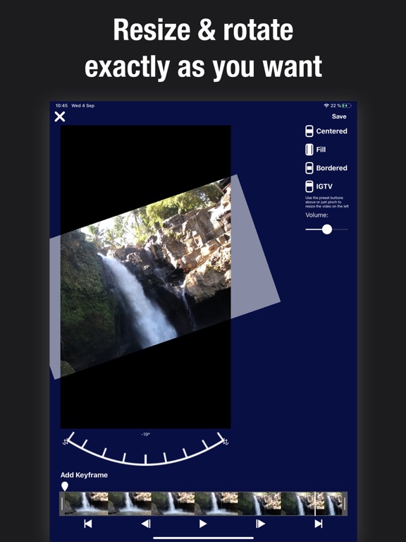 Video Resizer Subtitles Maker iPad screenshot 4 - Photo & Video app
