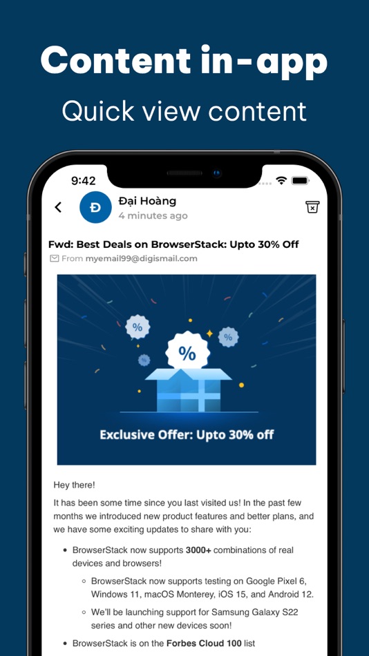 #4. Temp Mail - Temporary Mail Box (iOS) By: Hoang Dai