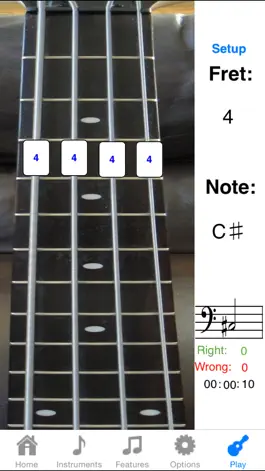 Game screenshot Bass Fretboard Addict Lite hack