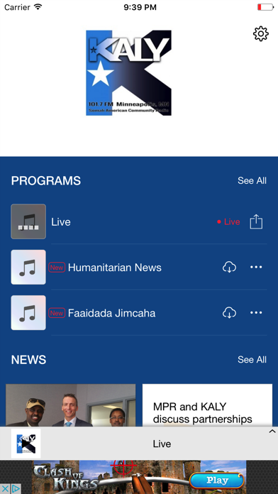 Somali American Radio Screenshot