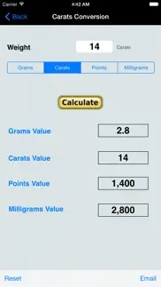 carats thickness,weight,shape iphone screenshot 2