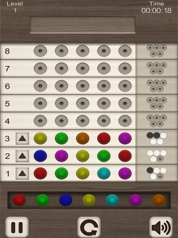 MM - Master of Mind (3-8 pins) iPad screenshot