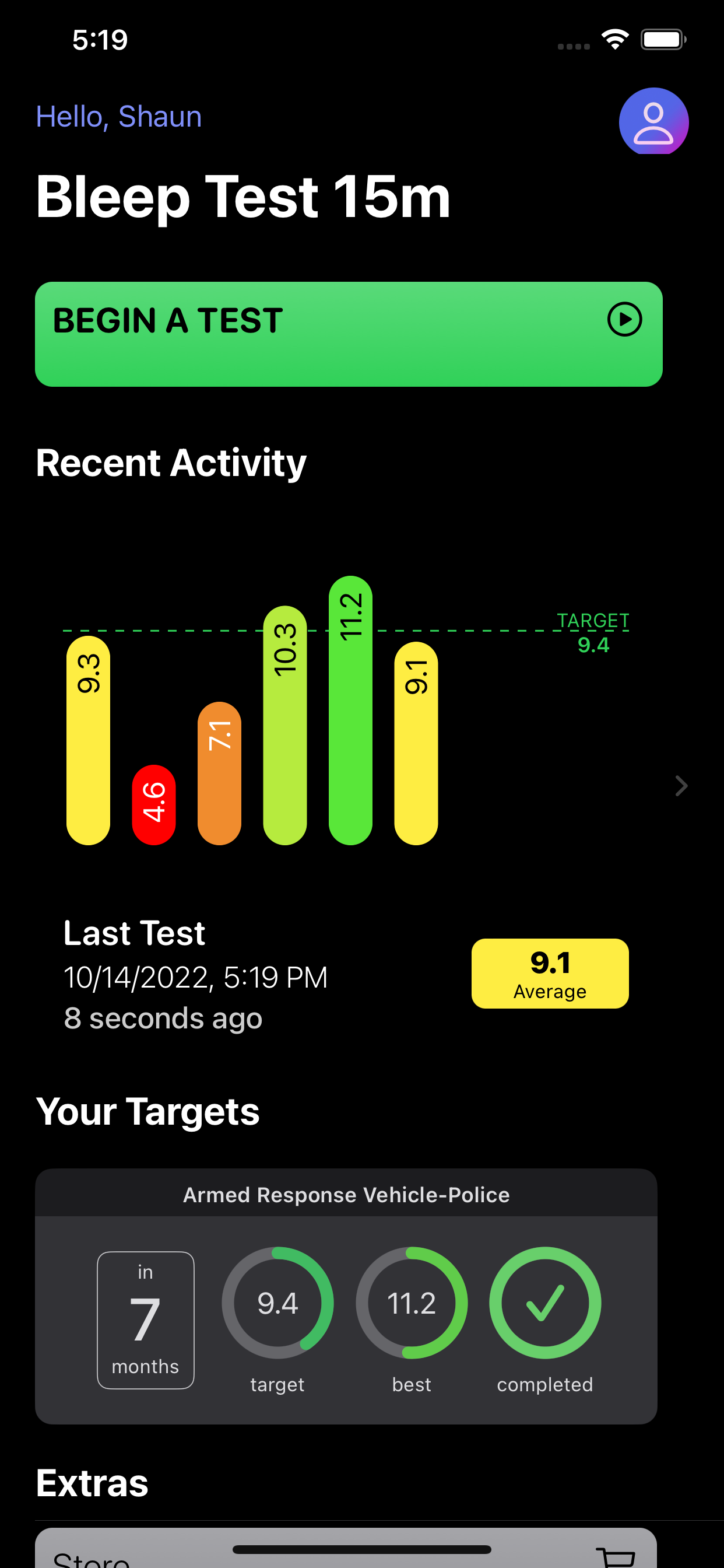 Bleep Test 15m