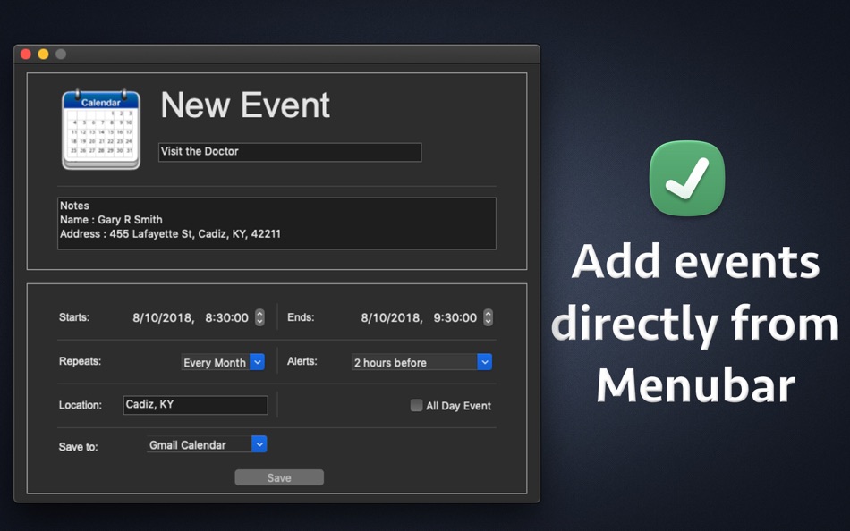 #10. Menubar Calendar (macOS) 来自: Ruchira Ramesh