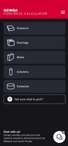 Ozinga Concrete Calculator screenshot #1 for iPhone