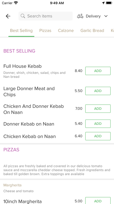Mama Pizza Golborne. Screenshot