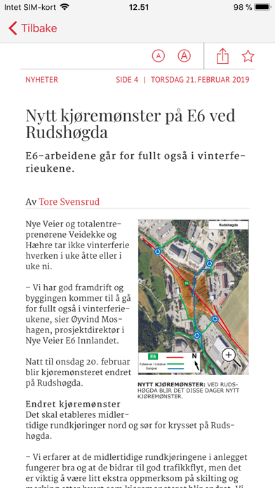 Ringsaker Blad eAvis Screenshot