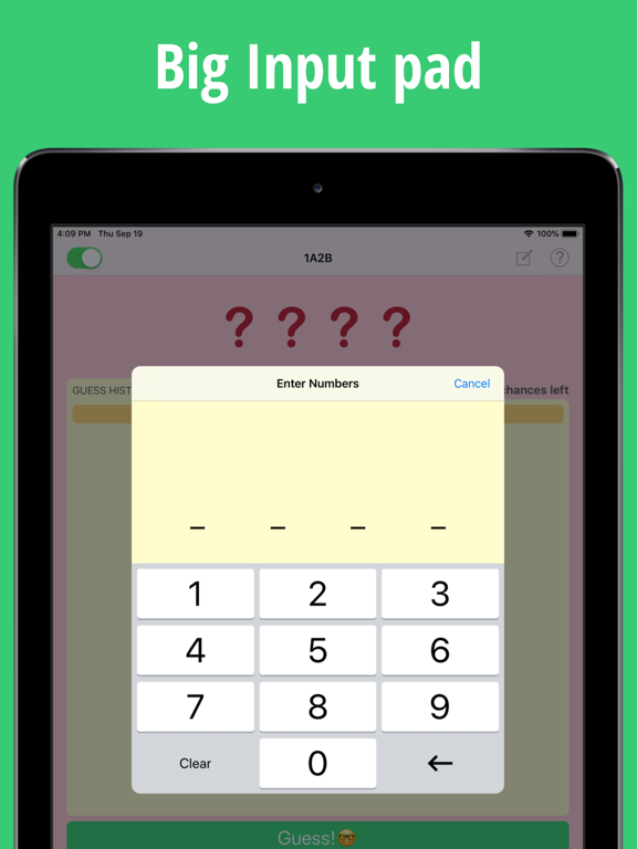 Screenshot #6 pour 1A2B Fun! - Logic, Mastermind