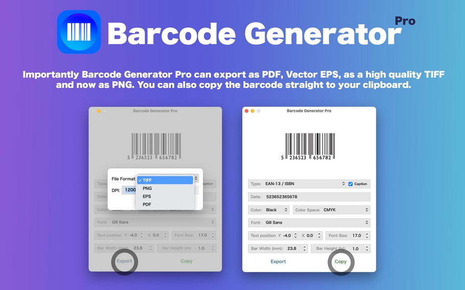 #10. Barcode Generator Pro 8 (macOS) Podle: Runecats