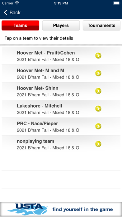 TennisLink: USTA League Screenshot
