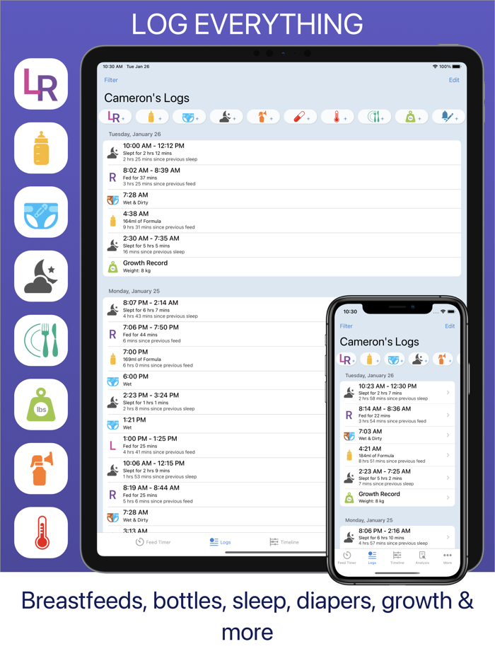 Baby Feed Timer breastfeeding