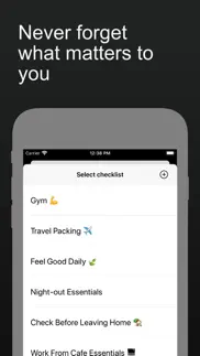 forgetnot -reusable checklists iphone screenshot 2