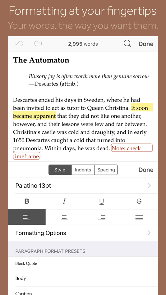 #1. Scrivener (iOS) 由: Literature & Latte