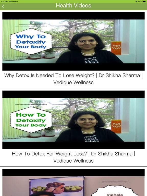 Vedique Diet iPad screenshot 4 - Health & Fitness app