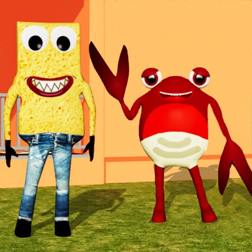 Sponge & Crab 3d Run Neighbors Icon