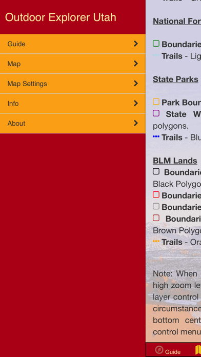 Outdoor Explorer Utah - Map Screenshot