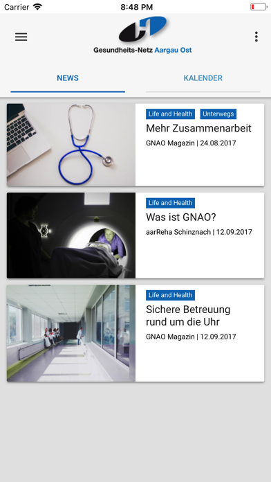 GNAO News App Screenshot