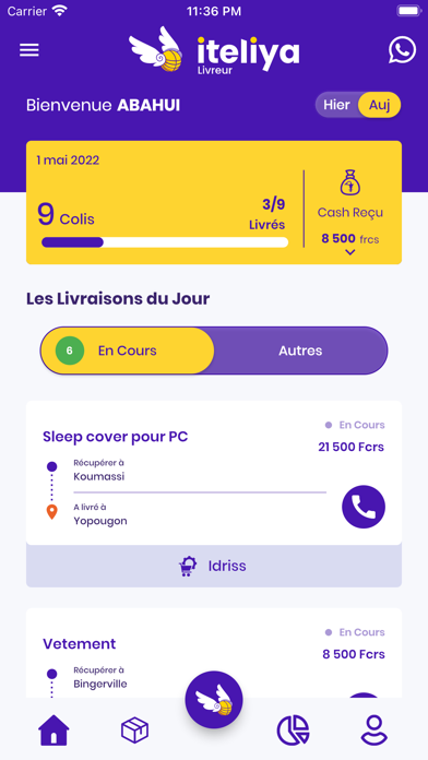 iTeliya Livreur Screenshot