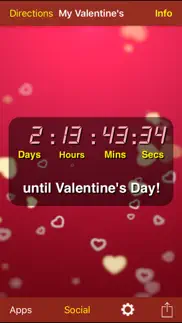 my valentine's day countdown iphone screenshot 1