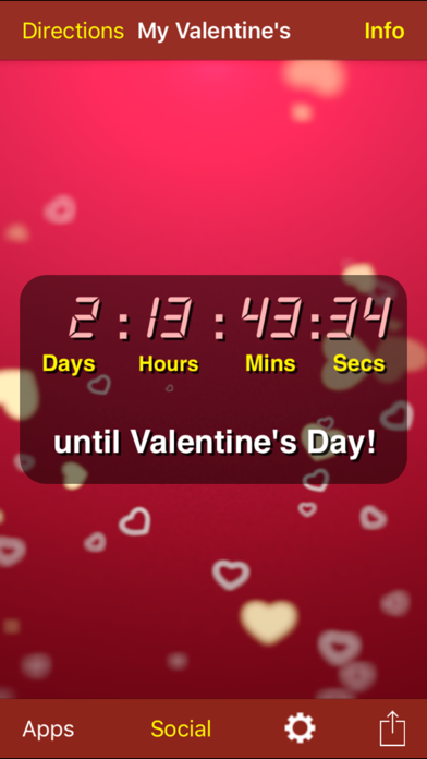 Screenshot #1 pour My Valentine's Day Countdown